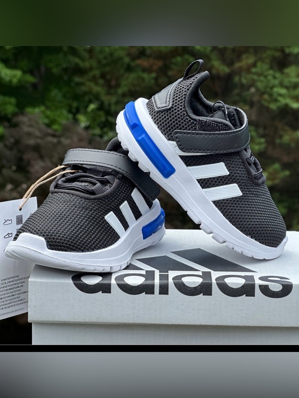 Adidas Toddler Black Casual Athletic Sneaker - 4C (4K) and 5C (5K) NEW
